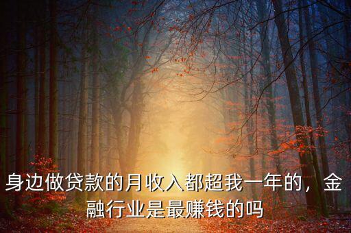 正規(guī)的金融行業(yè)是靠什么生存,金融行業(yè)是最賺錢的嗎