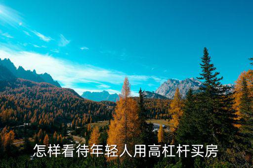 高杠桿為什么存在,討論經(jīng)濟(jì)問(wèn)題時(shí)常提到杠桿