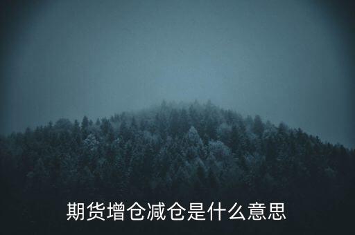 期貨減倉(cāng)上行什么意思,期貨增倉(cāng)減倉(cāng)是什么意思