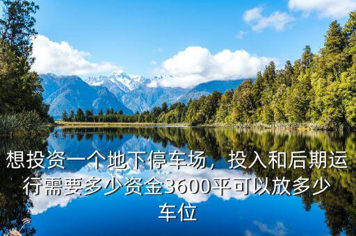 想投資一個(gè)地下停車場，投入和后期運(yùn)行需要多少資金3600平可以放多少車位