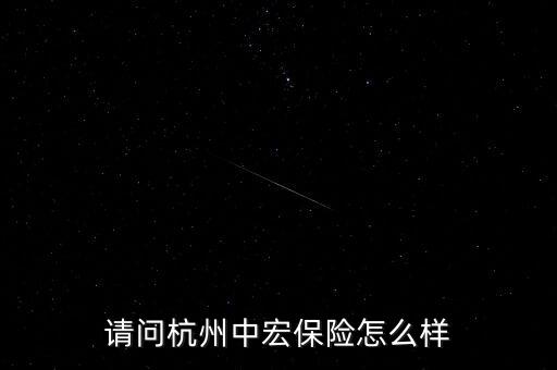 請問杭州中宏保險怎么樣