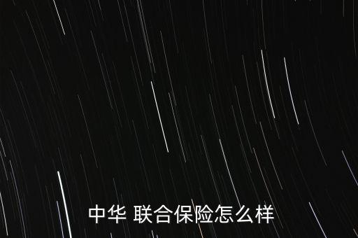  中華 聯(lián)合保險怎么樣