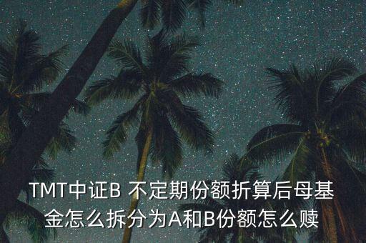 TMT中證B 不定期份額折算后母基金怎么拆分為A和B份額怎么贖