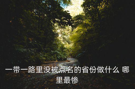 一帶一路為什么沒(méi)江蘇，一帶一路里沒(méi)被點(diǎn)名的省份做什么 哪里最慘