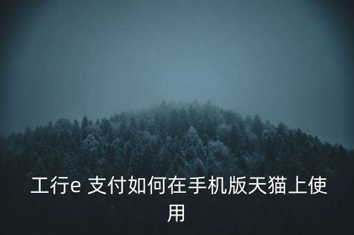  工行e 支付如何在手機(jī)版天貓上使用