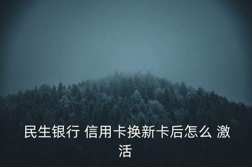  民生銀行 信用卡換新卡后怎么 激活