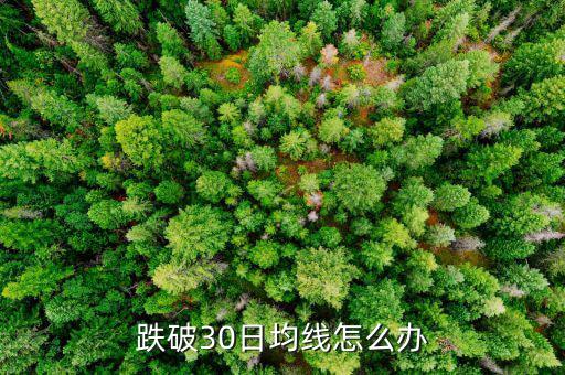 跌破30日均線怎么辦