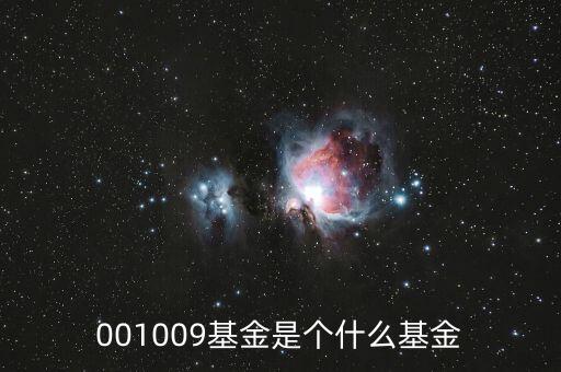 001009是什么基金，001009基金凈值查詢今天